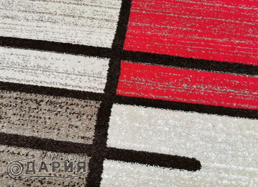 Тъкан килим MAGNOLIA 704 d.beige/red
